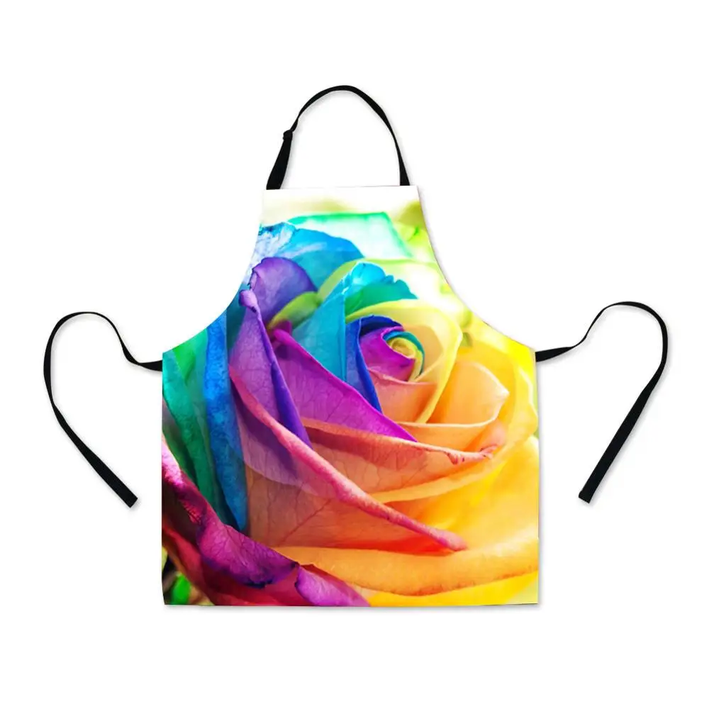 

Beautiful Flower 3D Printed Cross Back Apron for Women Girls, Customized color