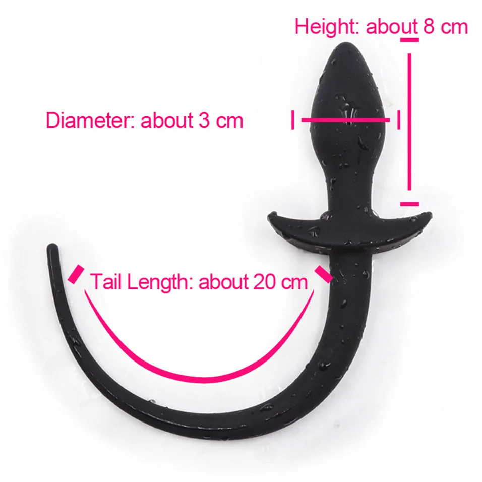 Pure Silicone Anal Plug Tail Black Long Dog Tail Butt Plugs Ball Dilator  Butt Plug Gay| Alibaba.com