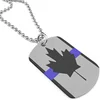 Canada thin blue line flag military necklace keychain custom