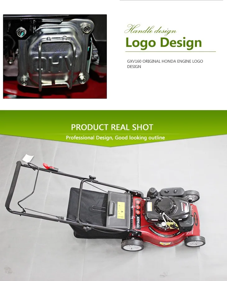 Best 18in Hand Push Grass Cutting Machine 4 Stroke Honda Engine Zero