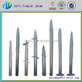 Hot Dip Galvanized Steel Q235 Piers Pile Foundation Hot Dip Galvanized Steel Q235