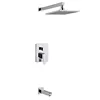 Bathroom shower three function cold and hot water concealed shower faucet