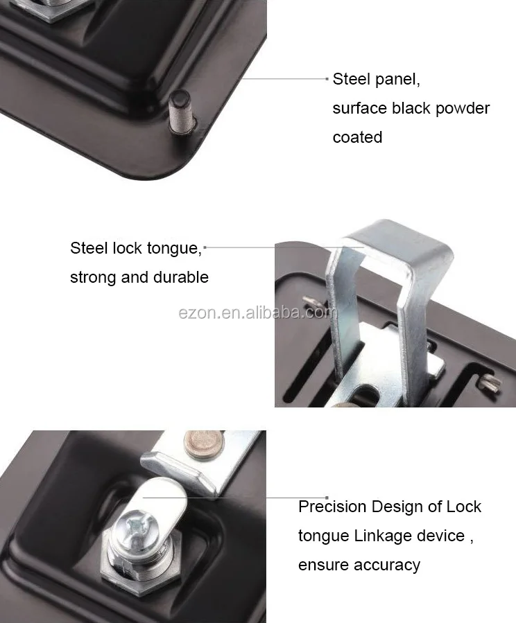 Metal Door Handle Lock/stainless Steel Recessed Paddle Latch