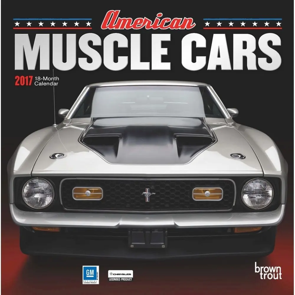 Buy 2017 American Muscle Cars Mini Calendar 7 X 7 Wall - 