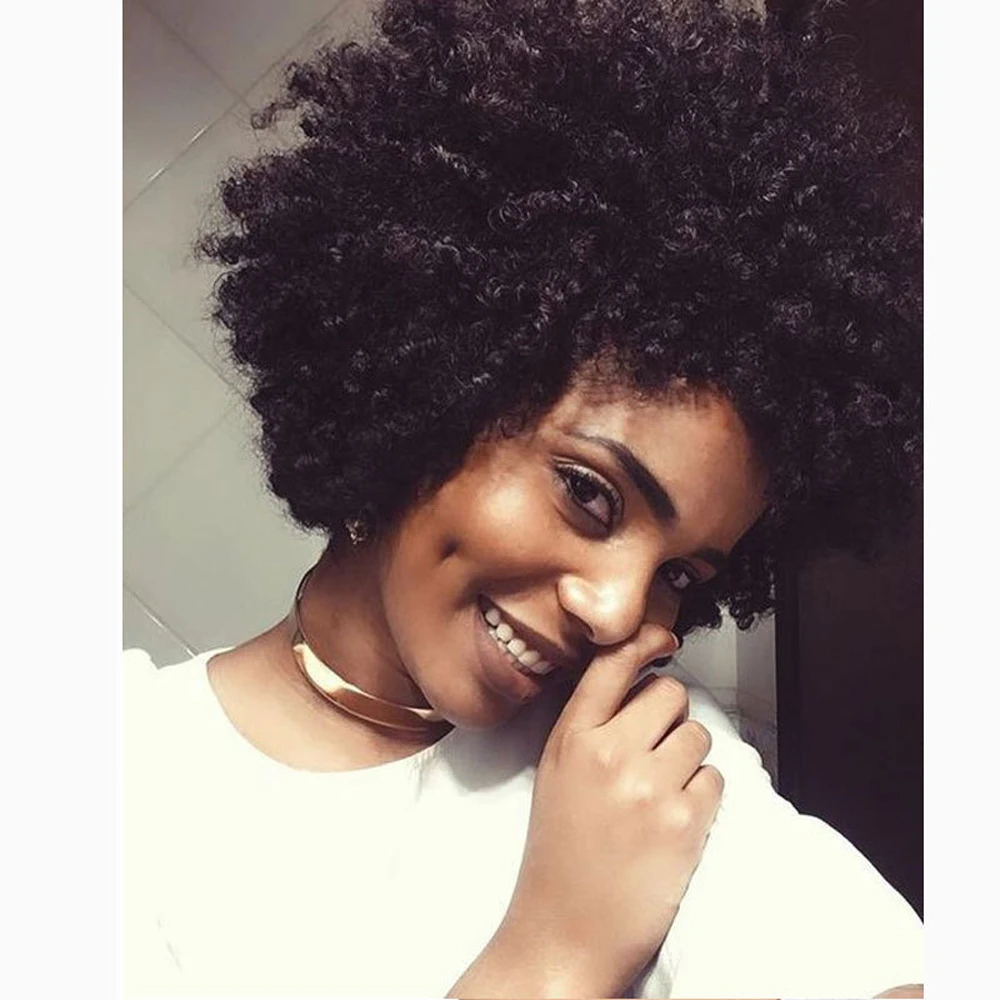 黑衣机批发合成头发卷发非洲黑人女性假发