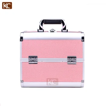 medium pink aluminium vanity case