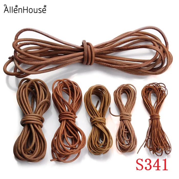 3mm Genuine Round Leather Cord for DIY Jewellery many sizes UK Black or Brown 