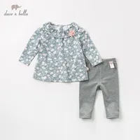 

DB11451 dave bella autumn baby girls fashion floral clothing sets kids cute long sleeve sets children 2 pcs suit