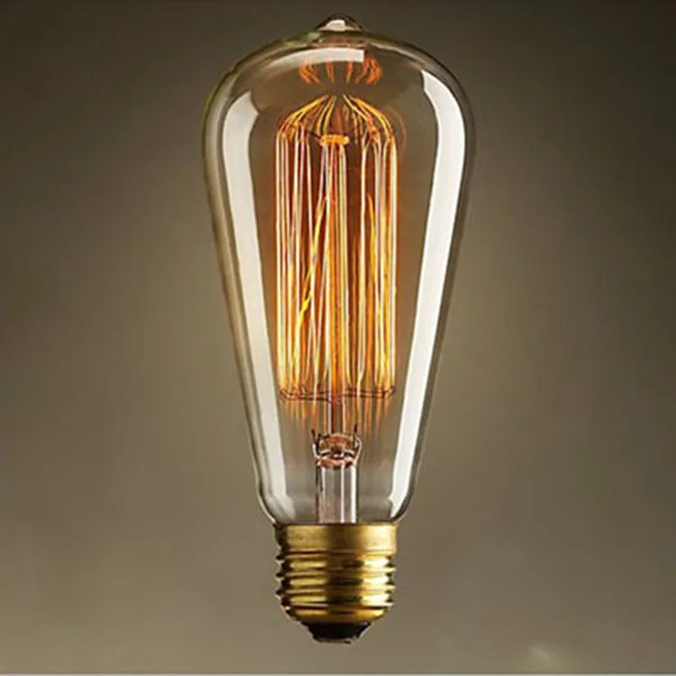 ST64 vintage Edison style clear amber yellow light pendant lamp bulb
