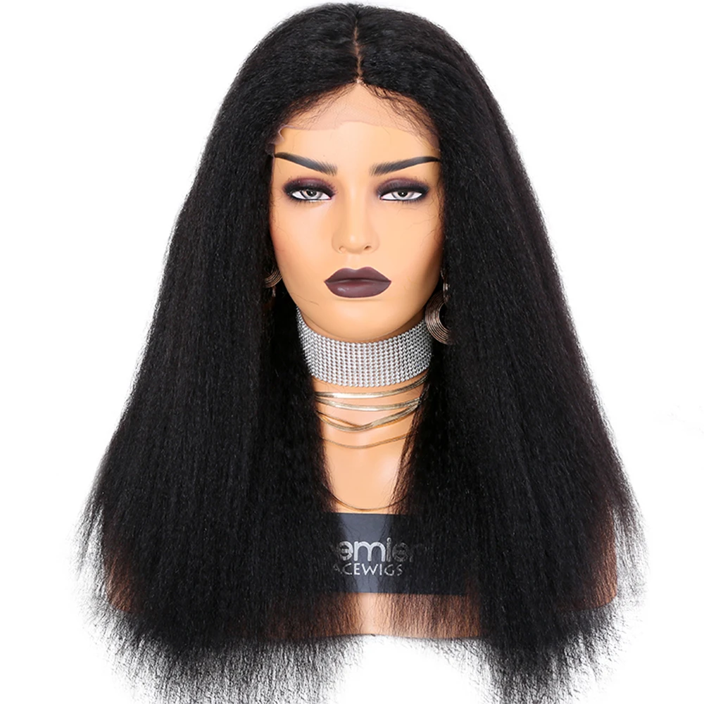 

Premier Factory Fast Shipping Kinky Straight Brazilian Virgin Human Hair Full Lace Wig