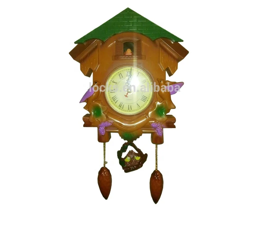 Promosi Hadiah Rumah Berbentuk Plastik Cuckoo Jam Dinding Dengan