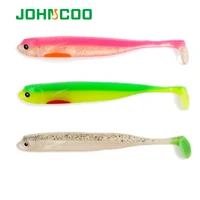 

JOHNCOO 14.5cm 13g Saltwater Fishing Lure Shad Soft Bait 3D Eyes Silicone Artificial Fish Bait Soft Plastic Lure 3pcs/bag