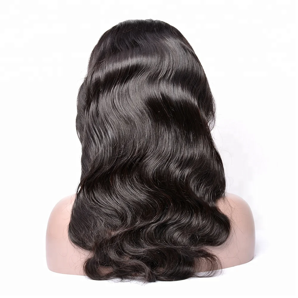 

2019 Hot Sale 100% Human Hair Body Wave Natural Color Lace front Wig Natural Hairline With Baby Hair