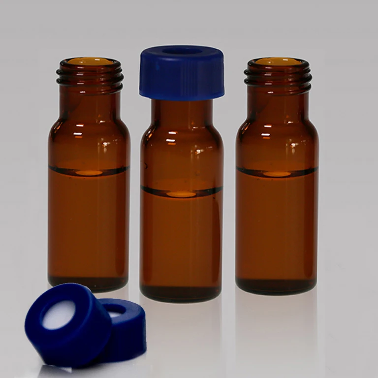 2ml amber glass hplc vial sample bottle.