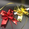 Christmas Gift Foil Shiny Gold Red Ribbon Wrap bow