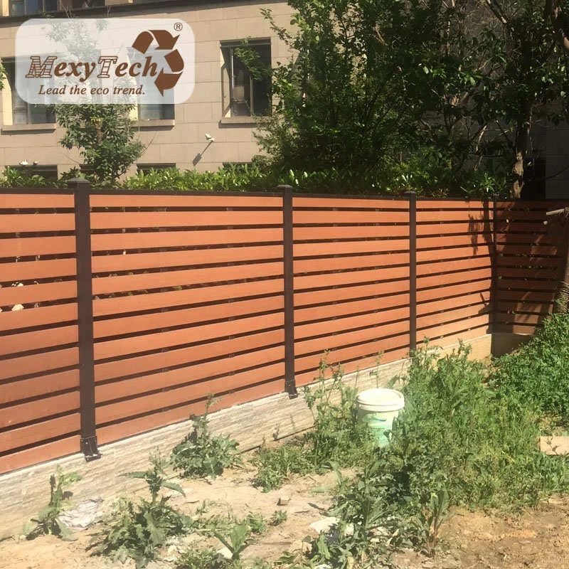 

Garden exterior wood plastic composite fence,patio fence materials, Red