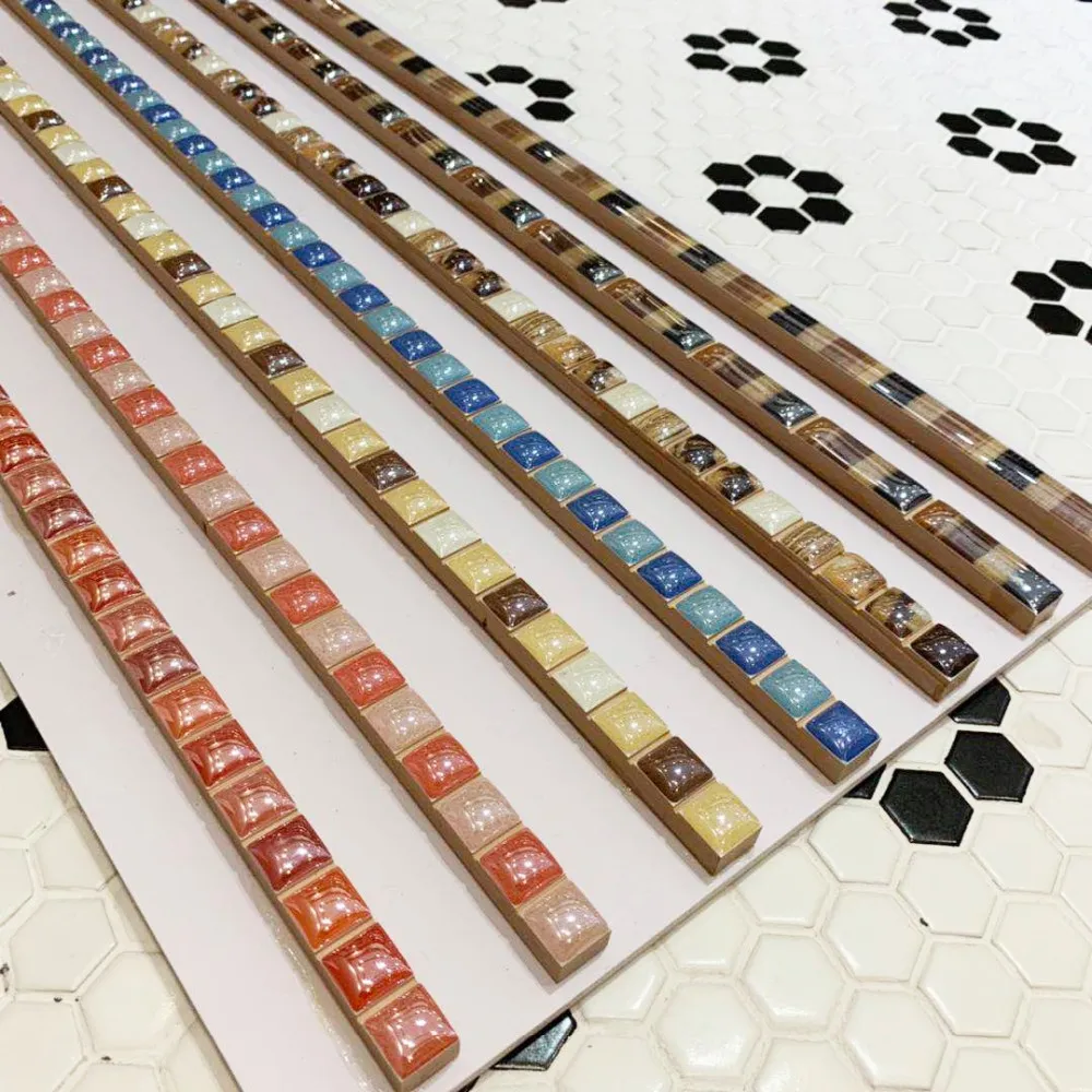 Interior Decoration Ceramic Pencil Border Tile With Gold 2*60cm Buy