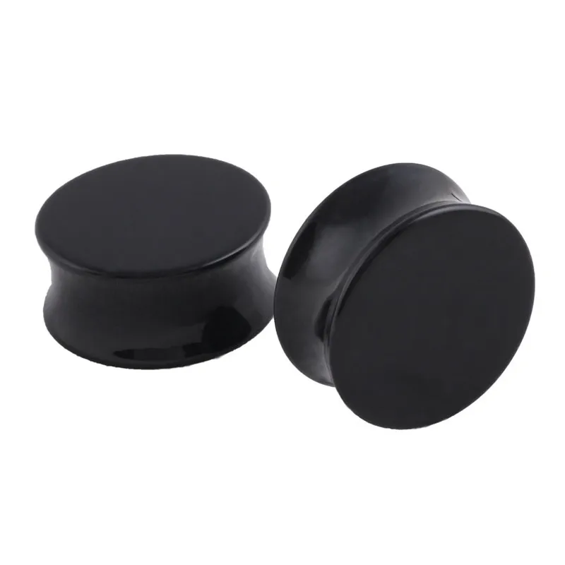 

Black White ear tunnels gauge ear plugs set Wholesale