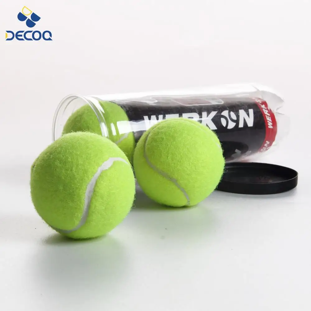 

DECOQ Bulk Custom Printed Tennis Ball Professional Training Balls Promotional Green Tennis Ball for Sale