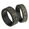 316L Stainless Steel black custom logo christian rings,christian products wholesale