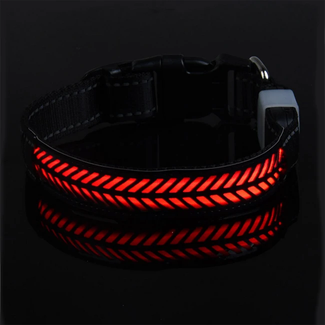 New Dog Product Usb Rechargeable Fiber Optic Led Flashing Light Up Dog