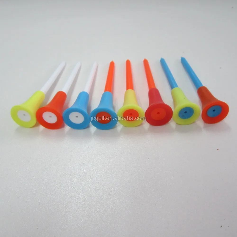 

Bulk mixed color 83mm plastic large rubber top golf tee