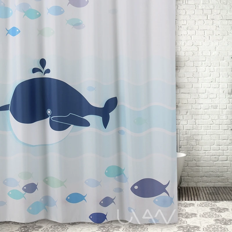 Whale Digital Printing Polyester 3d Blackout Home Goods Custom