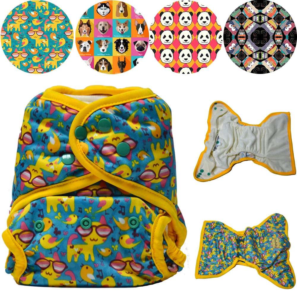 JinoBaby Great Baby Diapers Training Pants Cloth Diaper Nappy Washable Diapers Bamboo Charcoal Inserts for 4KG