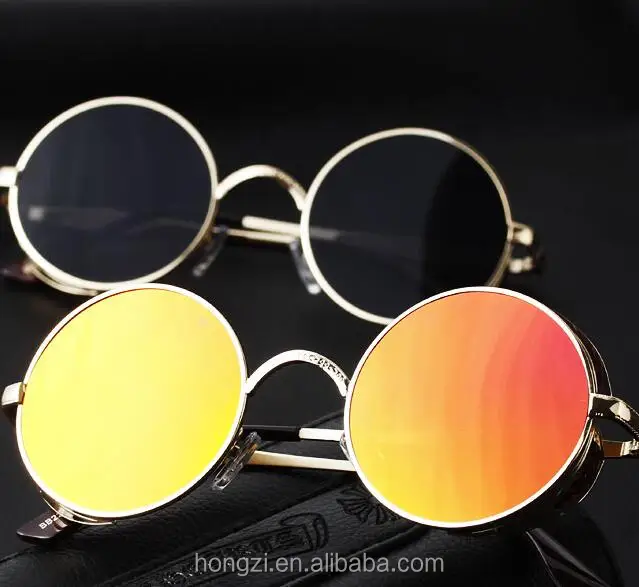 

glasses New Fashion glasses Women men Fashion retro roundness metal carving Sunglasses summer 8 colors glasses