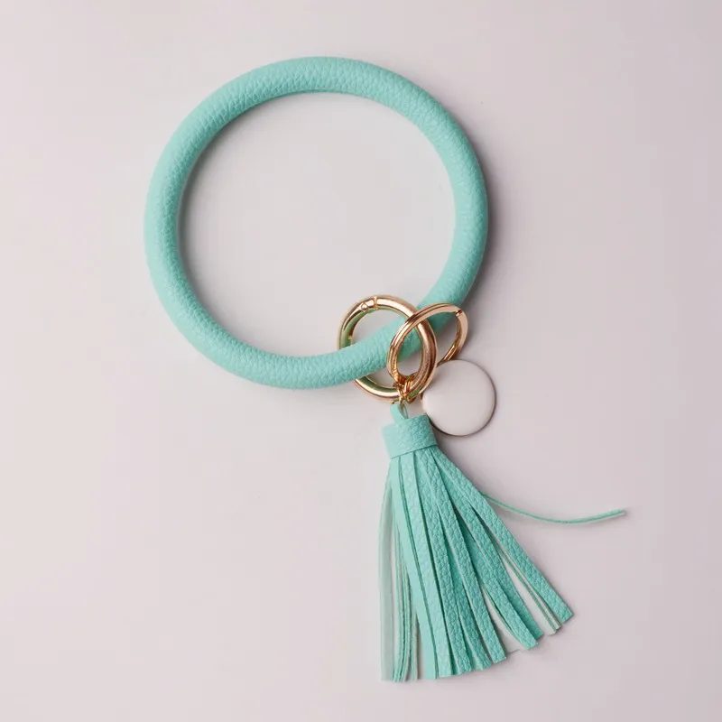 Wholesale 2019 Monogram Leather O Key Ring Custom Circle Bracelet