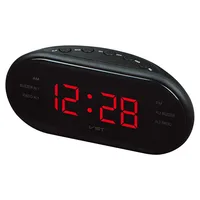 

1.2 inch LED display digital desk alarm clock with AM/FM radio