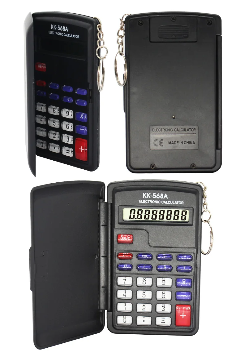 Calculatrice électronique avec couvercle, Mini calculatrice, calculatrice  comptable à rabat, outil de comptabilité