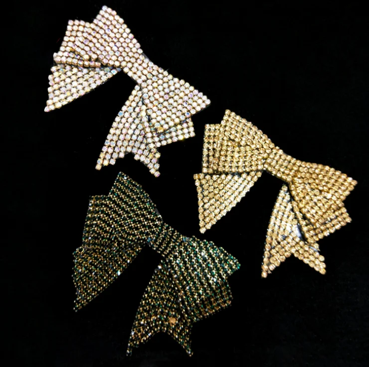 Wholesale Sew On Beaded Bow Appliques Patches Buy Bow Applique