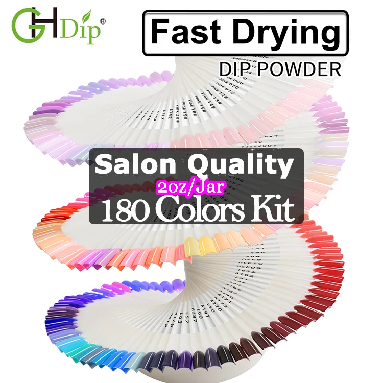 Fast Drying Dipping Powder Nail 180 Colors Master Kit for Nail Salon