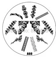 2015 new A Series A60 Nail Art Polish DIY Stamping Plates Image Templates Nail Stamp Stencil