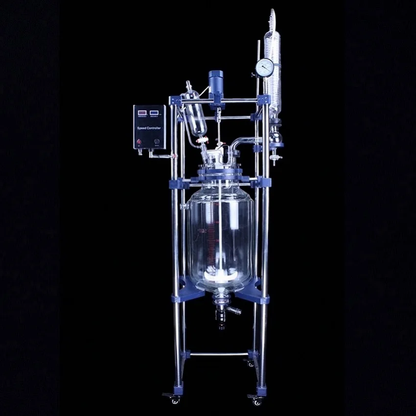 
50l bioreactor fermenter/fermentor jacketed glass reactor  (60796004258)