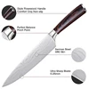 2018 Amazon HoT Sell Damascus Laser Pattern Kitchen Knife Pakka Wood Handle 8 Inch Chef Knife