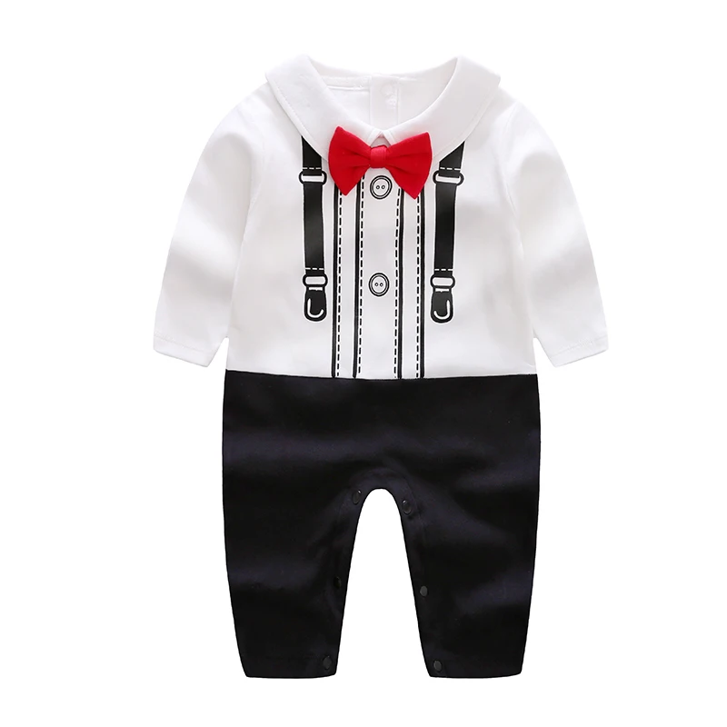 

LTY566 Newborn Clothing Baby Fashion 100% Cotton Baby Boy Romper Navy Strap Infant Jumpsuit neonatal clothing, Picture