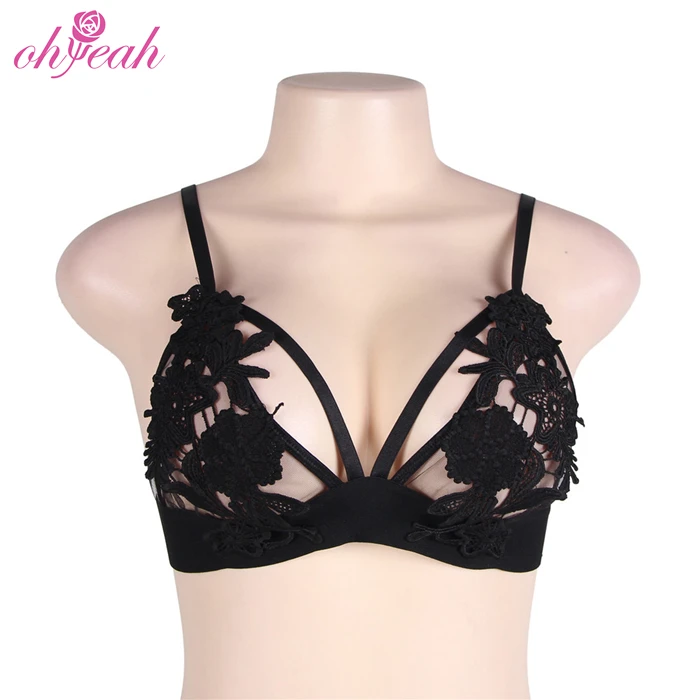 

Four Color Fashion New Arrival Sexy Womens Bralette Bra, Black
