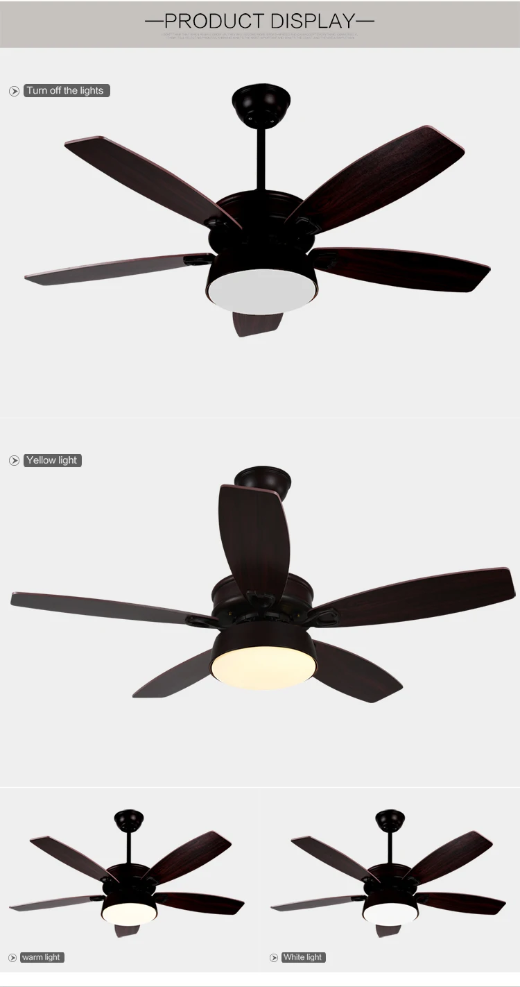 Economical and innovative decorative 5 Blades 52 inch ceiling fan