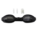 Black Protect Nose Clip Ear Plug Anti fog UV Swimming Goggle Adjustable Diving Glasses