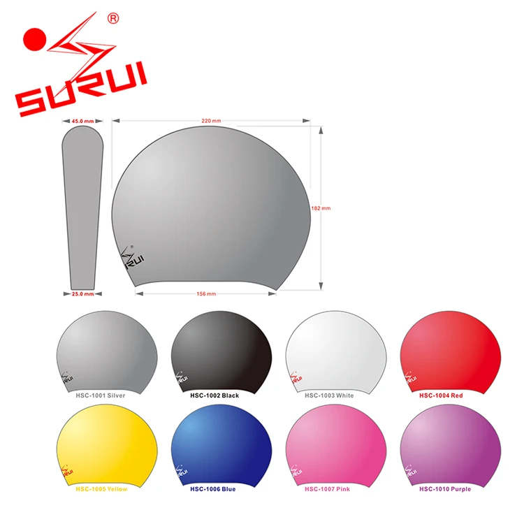 Wholesale Cheap Prevent Wet Hair Professional Silicone Swim Cap for Long Hair