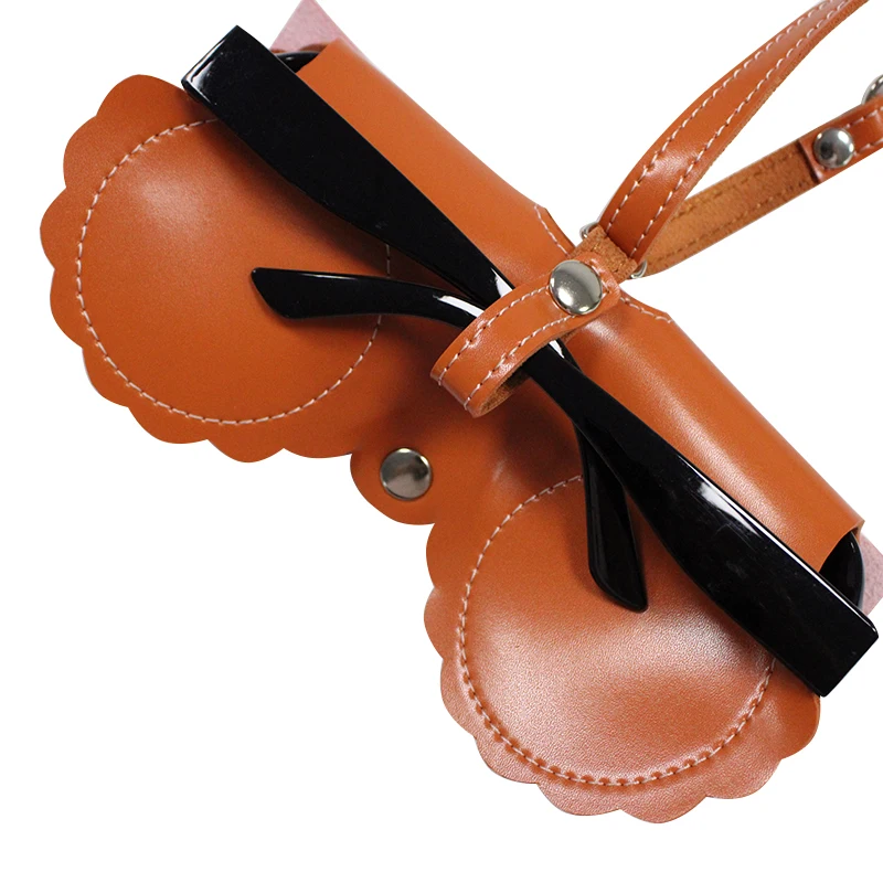 Hot Selling Fashion High Quality Girls Soft Leather Eyeglass Case