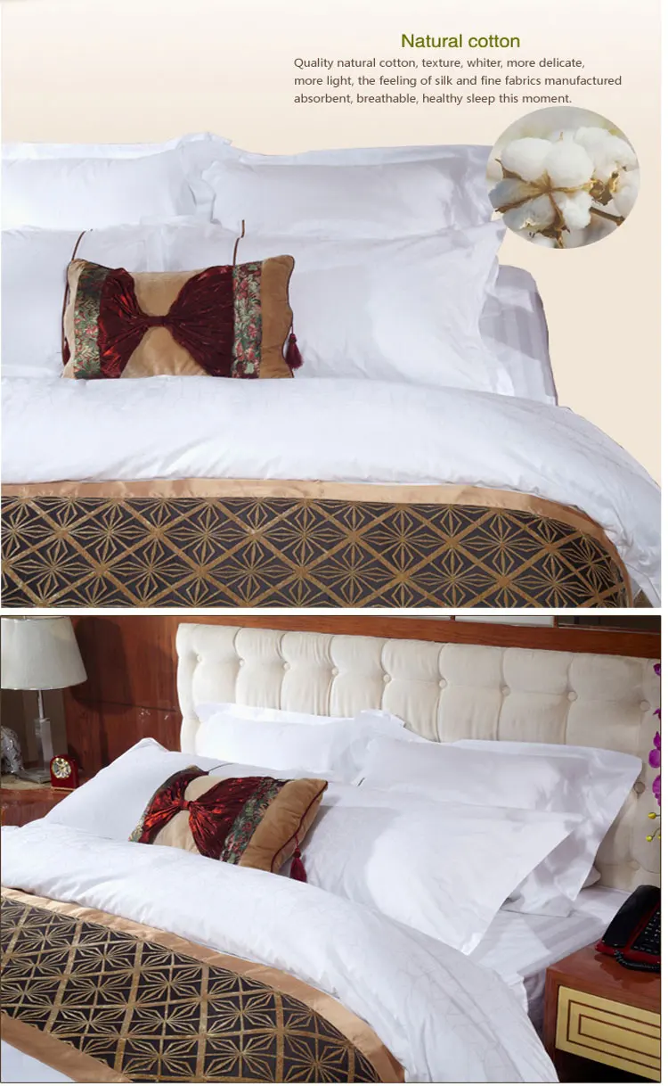 Yrf 100 Egyptian Cotton 5 Star Hotel Twin Bed Sheet Quilt Cover