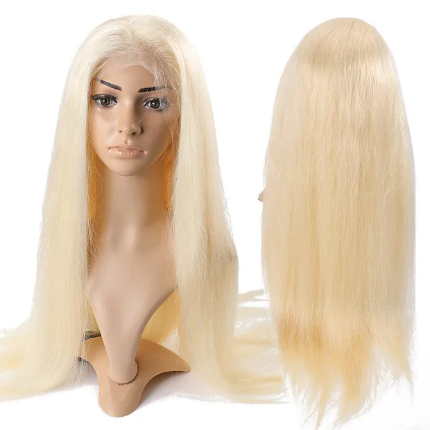 

GS brazilian hair full lace wig with baby hair & natural preplucked brazilian blonde virgin hair