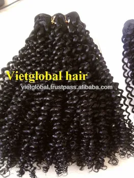 Best Quality Virgin Cambodian Kinky Curly Weft Hair Sewing Machine