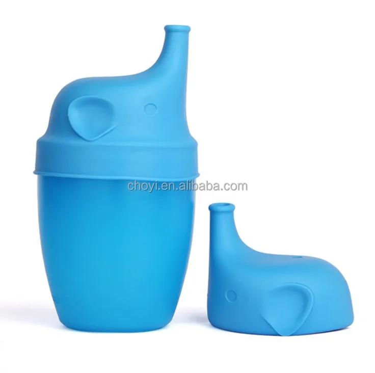 

Food Grade Silicone Elephant Spill-proof Sippy Cup Lid For Babies And Toddlers Drinking Training Cup, Customer choose