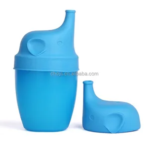 Food Grade Silicone Elephant Spill-proof Sippy Cup Lid For Babies And Toddlers Drinking Training Cup