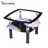 modern rectangular plastic tube tempered glass top tea table