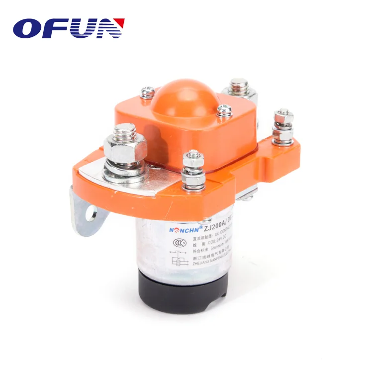 OFUN Wholesalers China Single Pole Electric 24V 200A Dc Magnetic Contactor